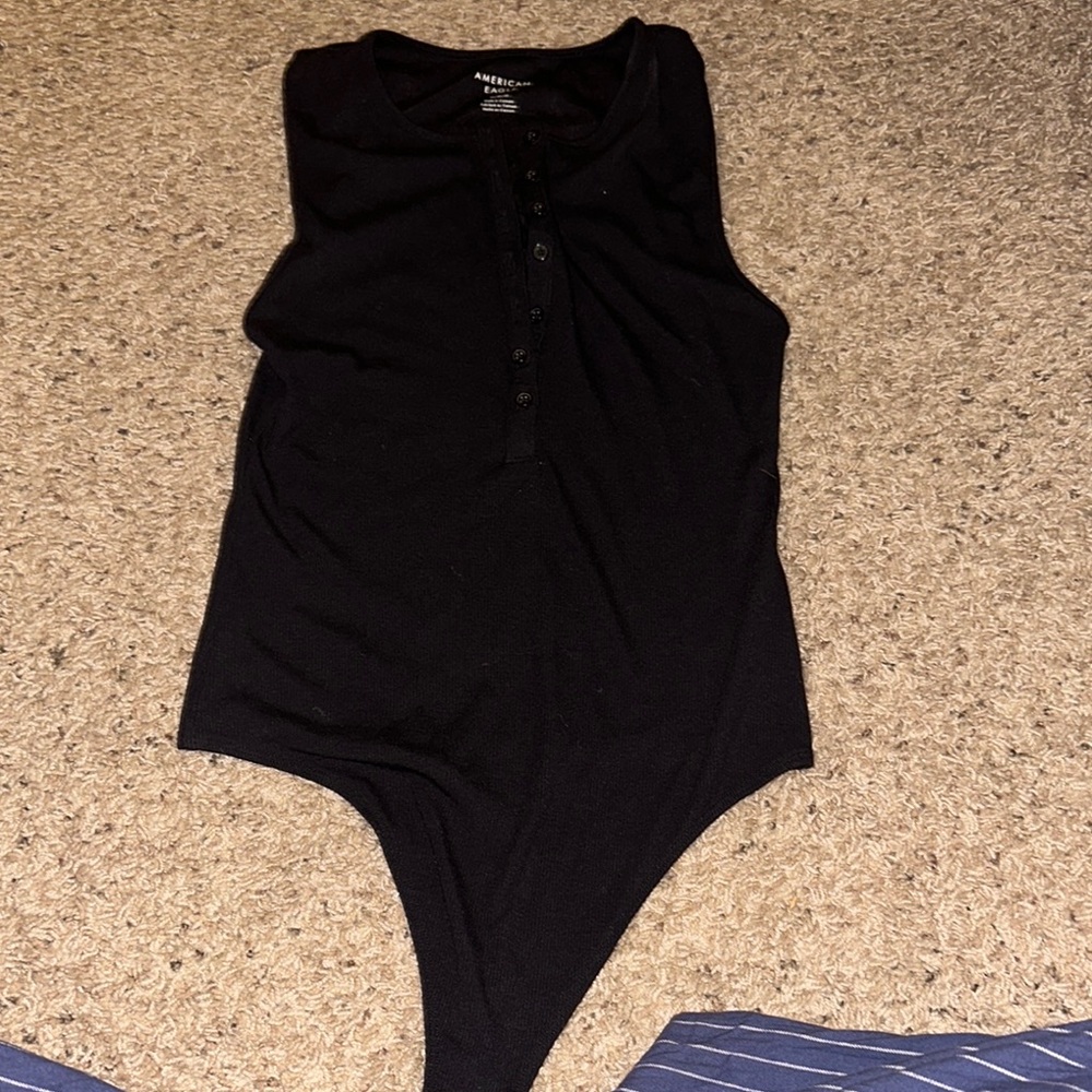 Women’s black bodysuit tank